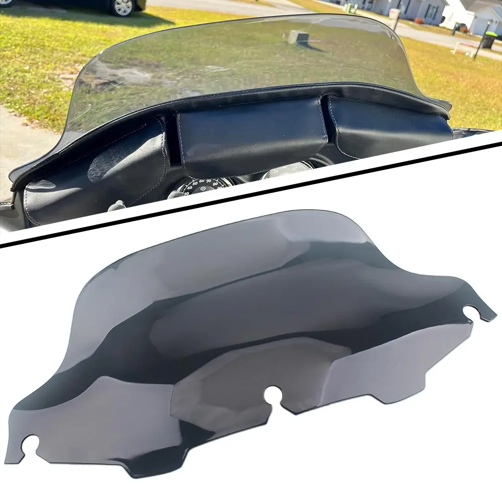 Parabrisas nuevo de 8 pulgadas para Harley Davidson Touring Electra Glide Street Glide Ultra Limited Trike 1996-2013 Lexan Light Smoke