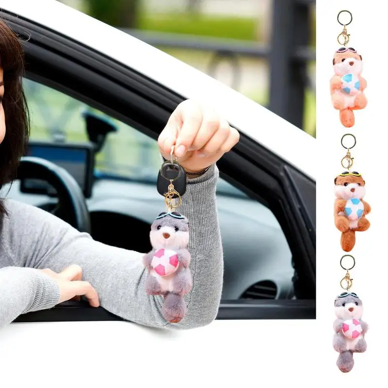 Keychain Stuffed Animal Soft Animal Doll Pendant Small Animals Plush Keychain Cartoon Animal Plushies Backpack Charm For Purse