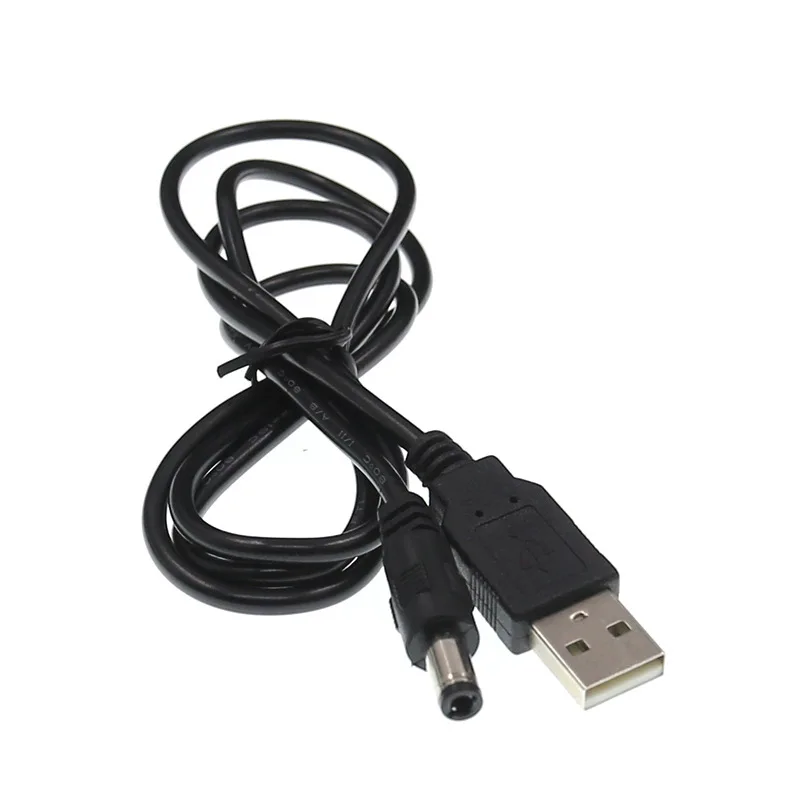 USB-zu-DC-Ladekabel, 1 m, 5 V, rundes Loch, 5,5 x 2,1 mm Stecker, 5 V Stromversorgungskabel, Computer-Router-Ladekabel, Adapter, Verlängerungskabel – Detail 2