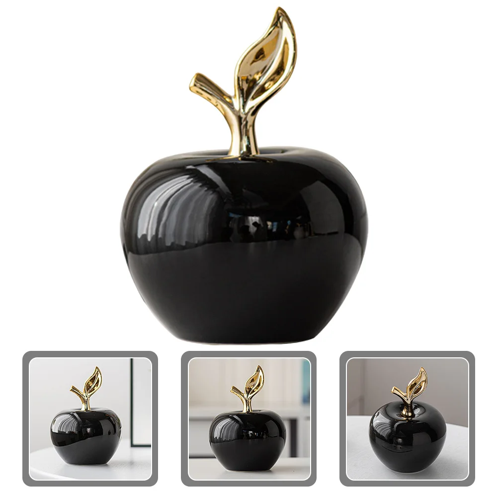 

Ceramic Small Apple Decoration Lifelike Ornament Christmas Party Decor Office Living Room Accent Apple Decorations