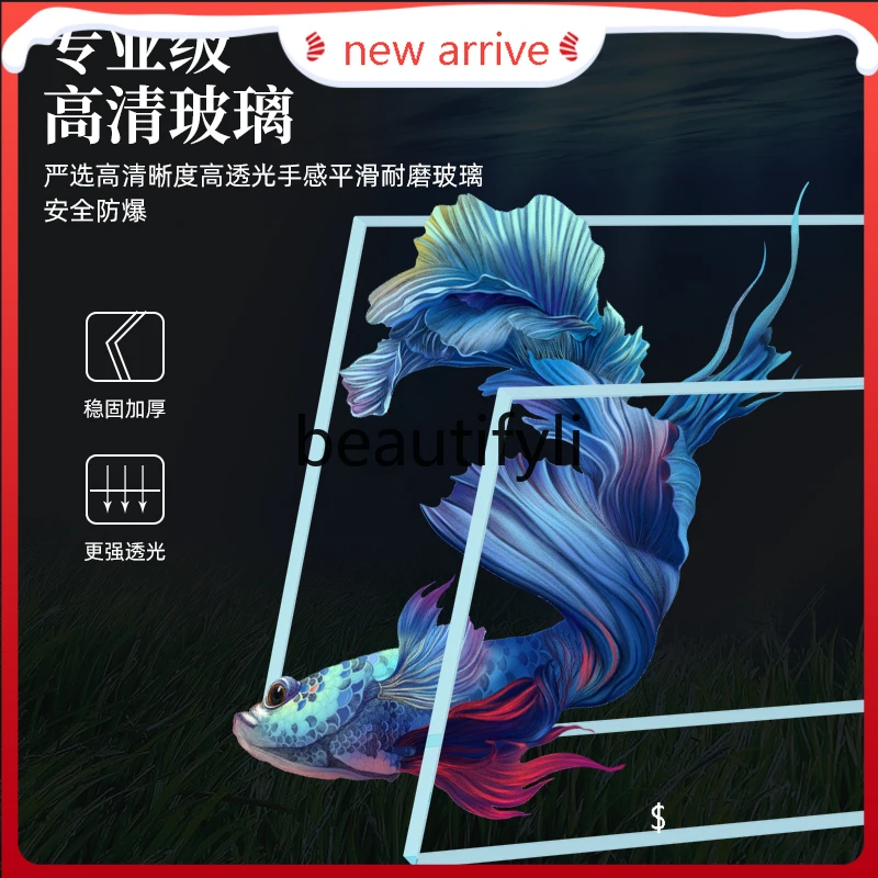 

AFish tank with cabinet filter, living room, small and medium-sized household full set of water-free glass landscaping aquarium