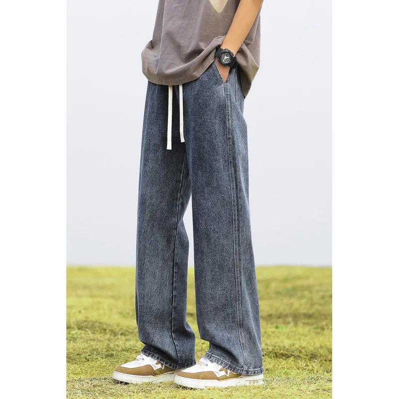 2026 Autumn Men's Loose Fashionable Retro Straight Denim Jeans
