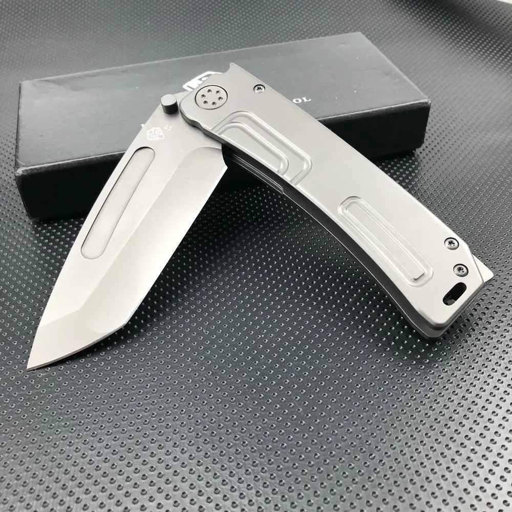 TRSKT MKT Folding Knife,D2 Survival Camping Knife,Pocket Knives Edc Tool With Box Droshipping