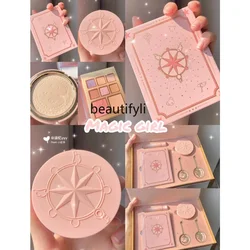 Magic Card Girl Cherry Gift Box Cardcaptor Sakura Joint Name Eye Shadow Plate Powder Eyeliner Eyelash Base Cream fairy