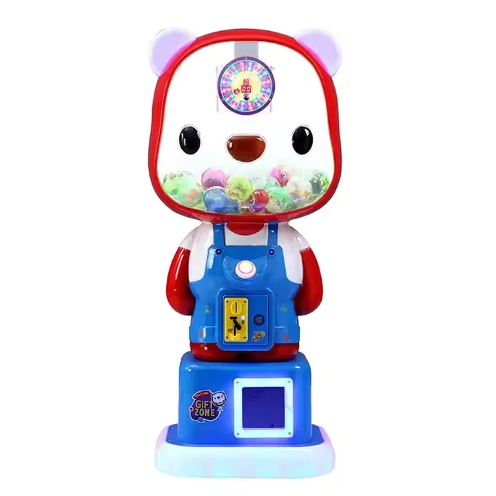 

Игрушечный торговый автомат Kaimi Gumball с милым медведем, автоматический поворотный монетоприемник, подарочный игровой автомат, коммерческий в помещении