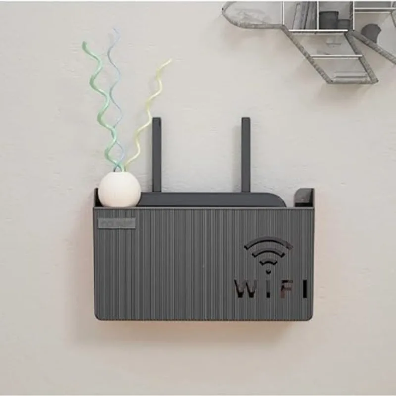 Cajas de Almacenamiento Inalámbricas para Router, Decoración de Oficina, Consola Multimedia, Soporte de Pared, Estante Colgante
