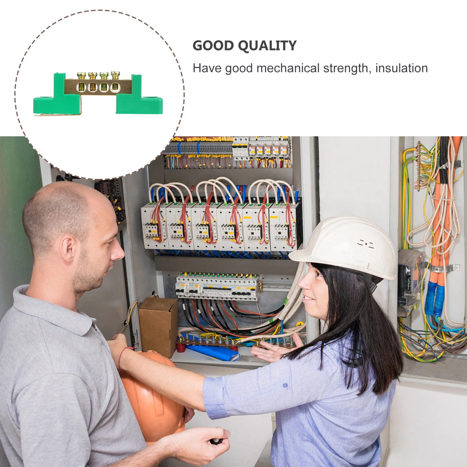 

5pcs Terminal Block Connector Brass Conductive Flame Retardant Plastic Screw Terminal For Electrical Wiring Busbar Strip