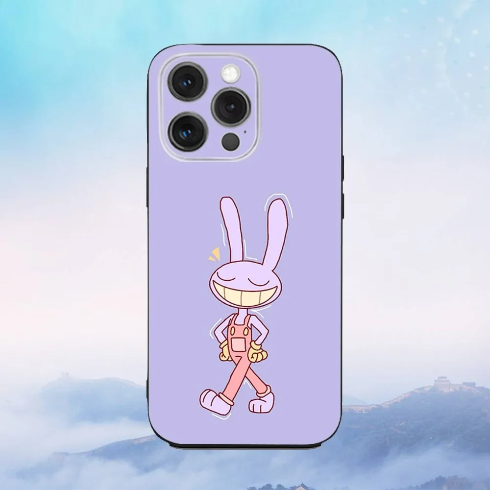 iPhone 16e,16,15,14,13,12,11,Pro,X,XS,Max,XR,Plus,Mini 소프트 블랙 커버용 놀라운 D-디지털 C-서커스 전화 케이스