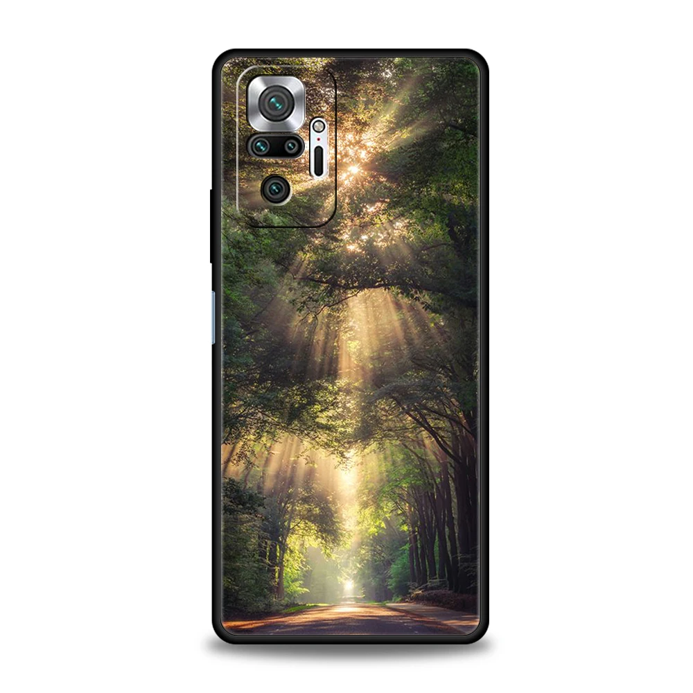 Funda de teléfono de árboles y naturaleza para Redmi 10c K50 Note 10 11 11T Pro 9 9s 8 8T 7 K40 Gaming 9A 9C 8A Pro Plus 5G funda de silicona