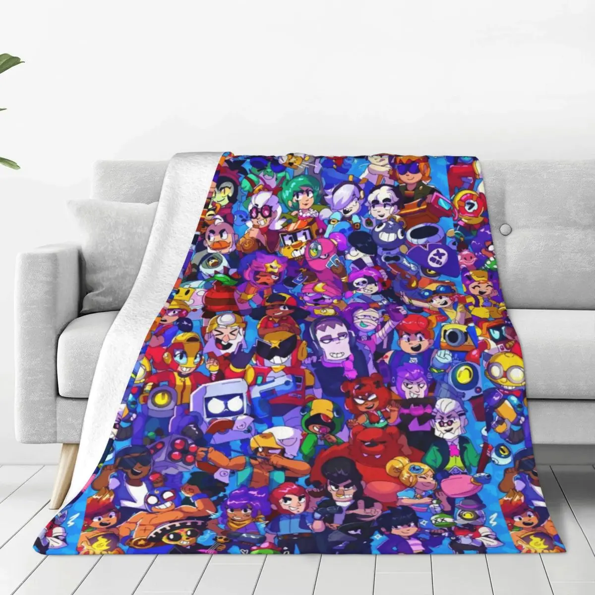 

Brawlls Game Collage Fleece Throw Blankets Blankets for Bed Outdoor Super Soft Quilt