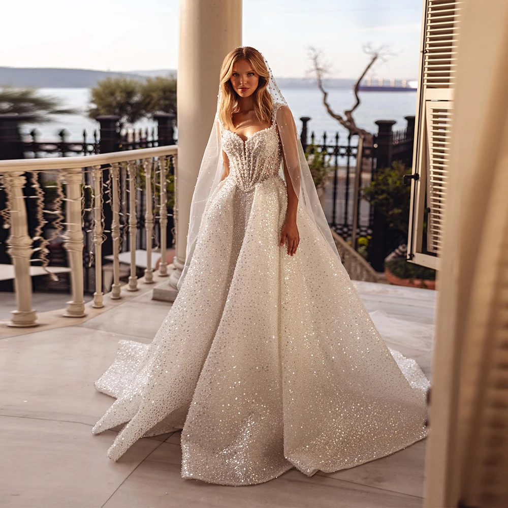 

Sweetheart Collar Women Wedding Dresses Sexy A-Line Bridal Gowns Princess Party Mopping Length Vestidos De Noive 2026 Customized