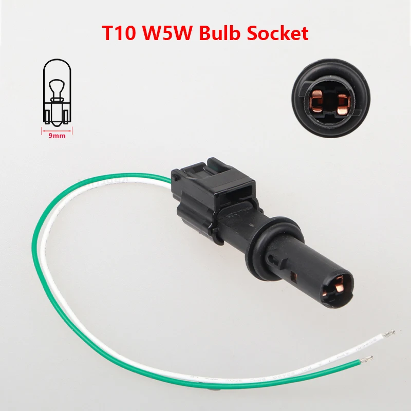 1x For Nissan Qashqai 2010 2012 Clearance Light T10 Bulb Holder Connector Socket Adapter Accessories