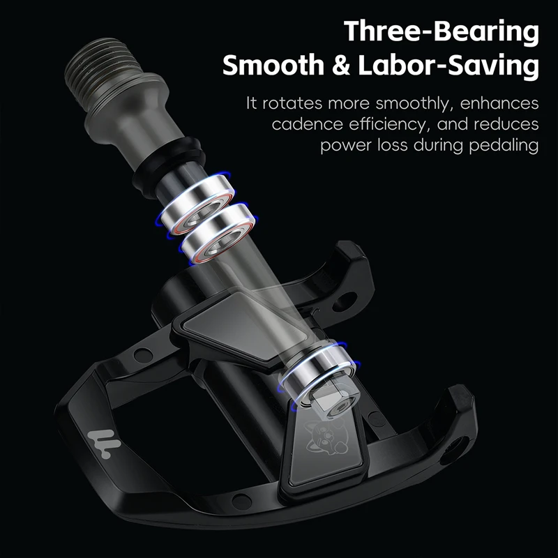 WEST BIKING Road Bike Pedal 3 Bearings Lightweight Clipless Pedal High-Strength Nylon Bicycle Lock Pedal Bike Accessories