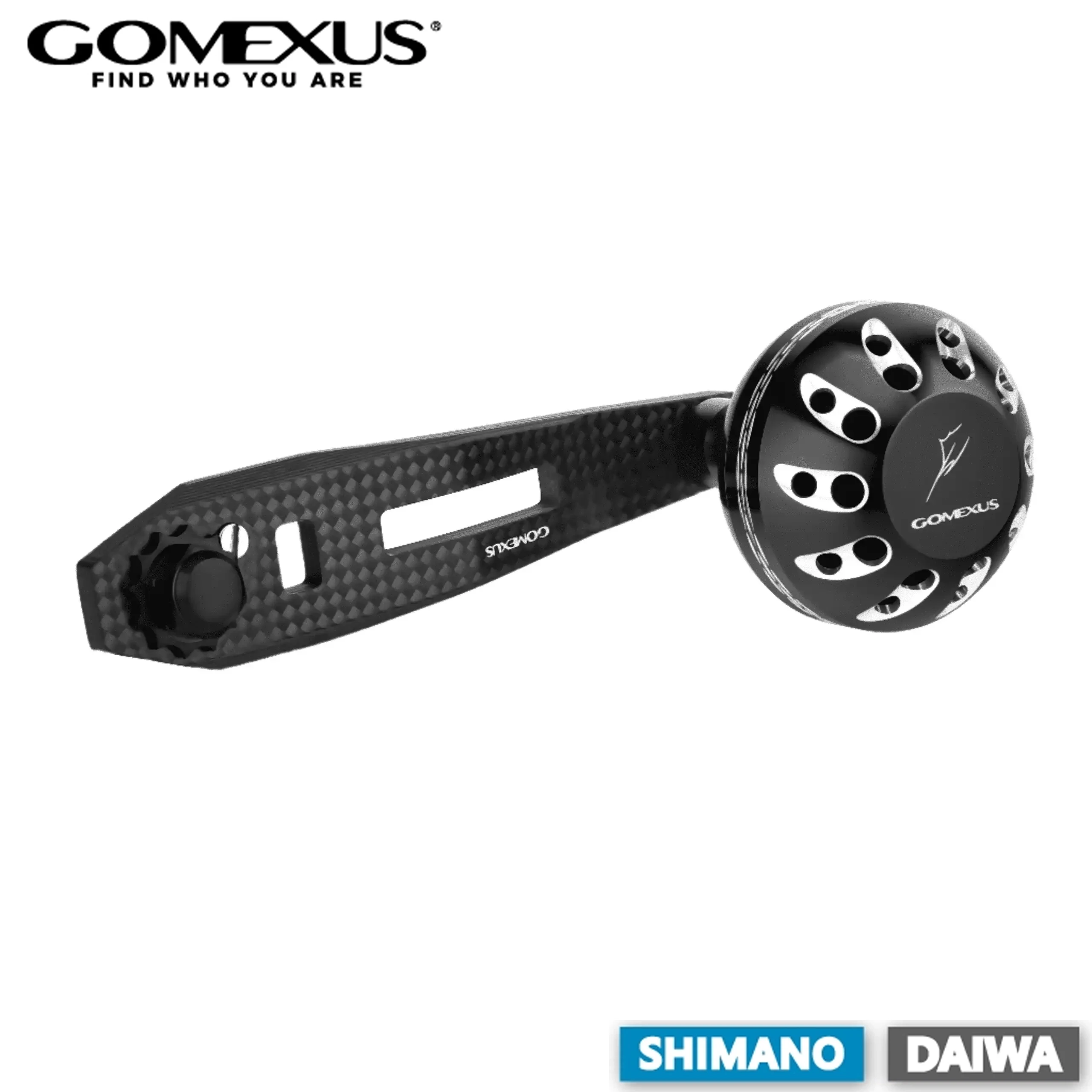 Gomexus Carbon-Griff für Baitcasting-Rollen mit Aluminium-Knopf LC-A38 – Detail 2