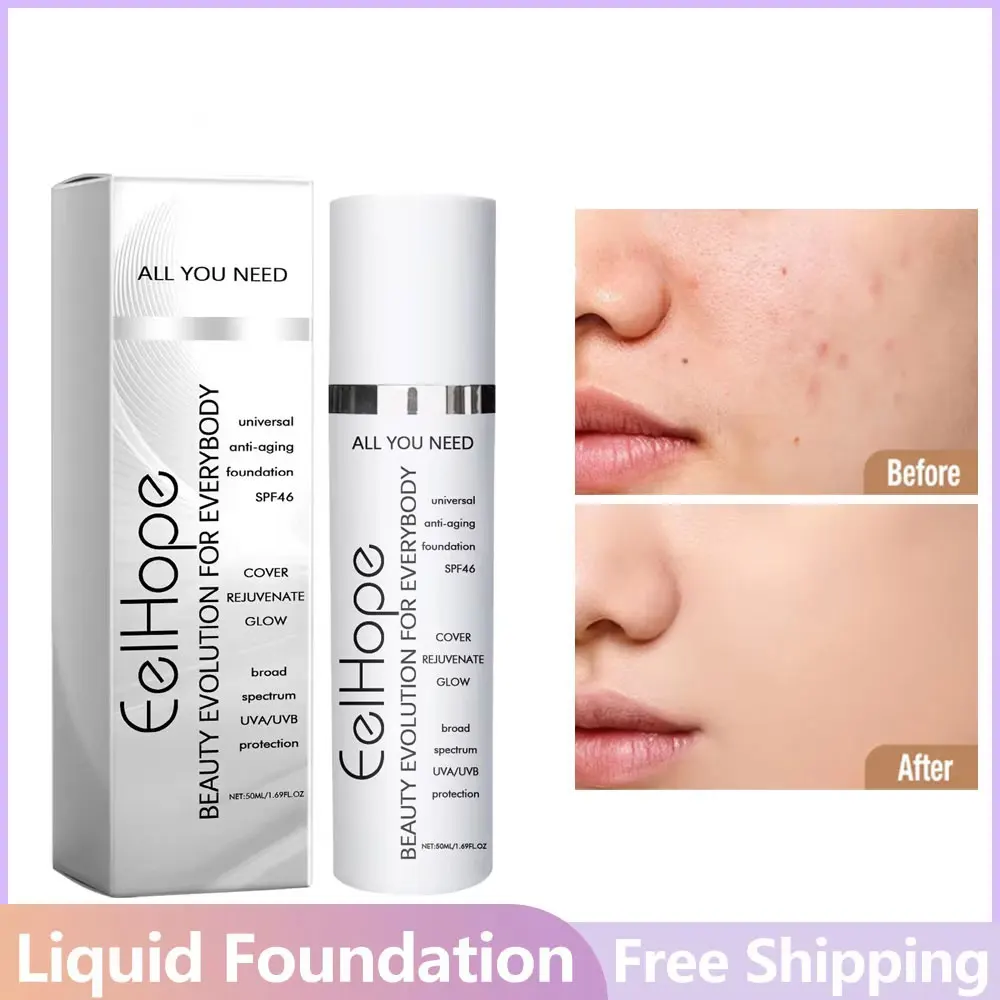 EELHOE Liquid Foundation Concealer Moisturizing Balance Facial Oiliness Complexion Naturally Brightening Hydrating Foundation