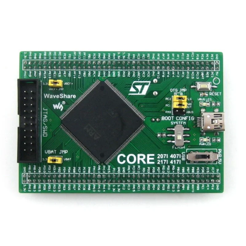 Placa pequeña STM32 con MCU STM32F407IGT6, expansor IO completo, interfaz de depuración JTAG/SWD