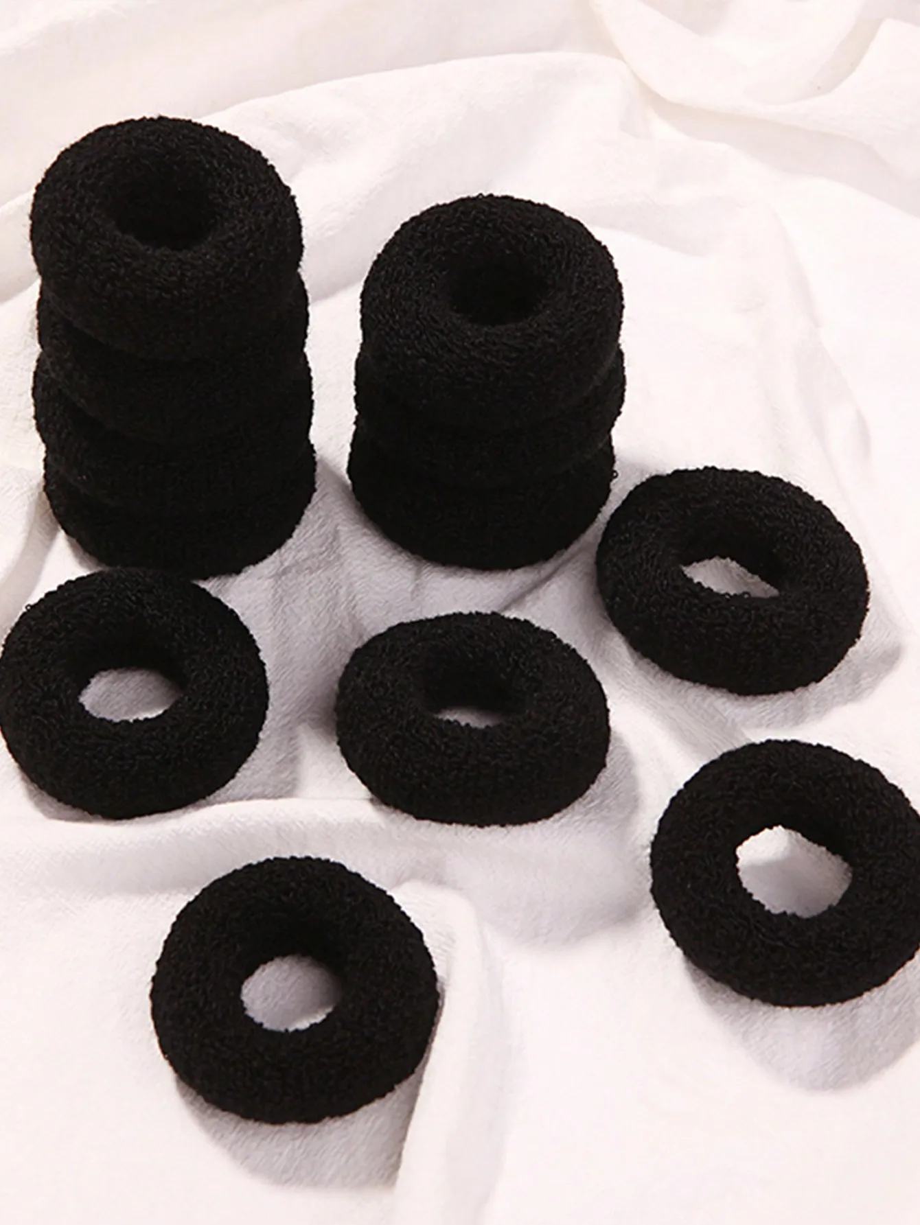 

12 Pcs Fashion Simple Black Towel Headbands For Women Girls Party Hair Accessories