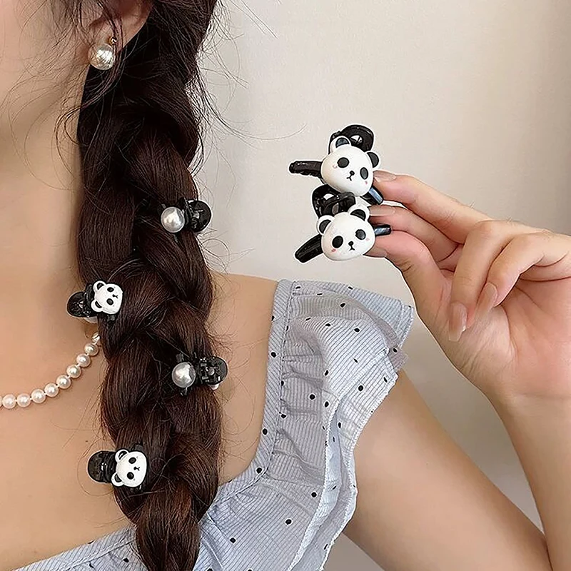 1/2 pz Cartoon Panda Mini fermaglio per capelli per le donne ragazze carino dolce animale artigli per capelli moda squisiti accessori per capelli