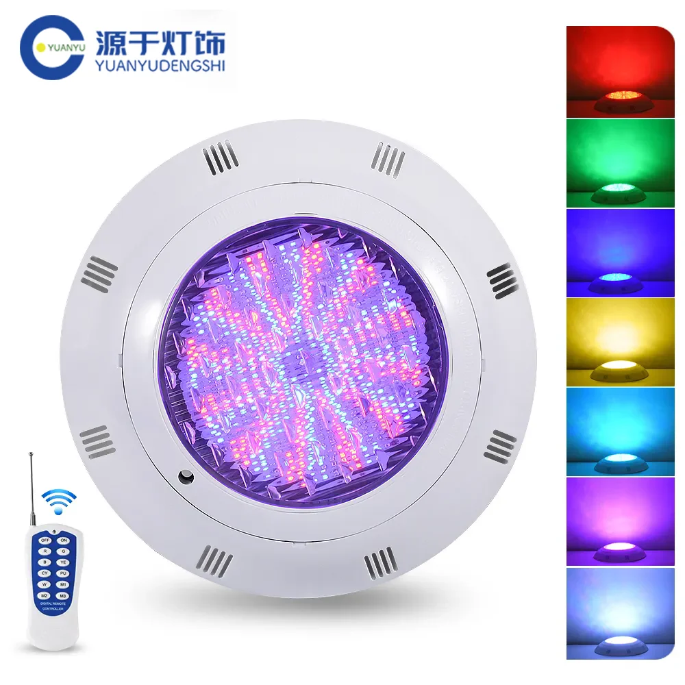 

ABS 12V UnderWater Swimming Pool Lamp Ip68 12W 18W 24W 25W 45W Waterproof Underwater Multi-Color Rgb Control Led Pool Lights