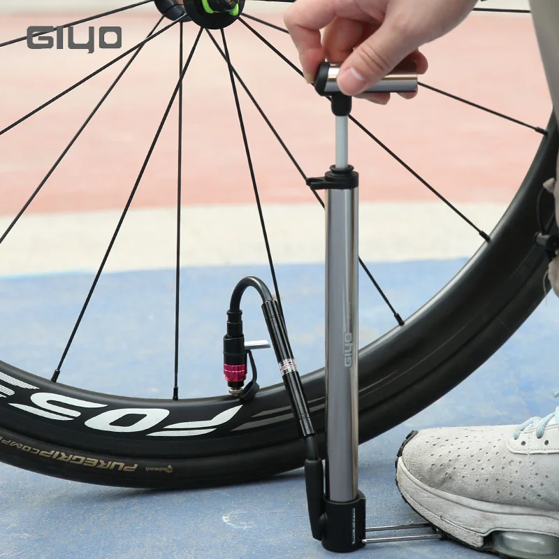 Giyo 140psi  Bicycle Pump Portable Presta/Schrader Valve MTB Cycling Pump Road Bike Mini Floor Standing Pump Tire Inflator