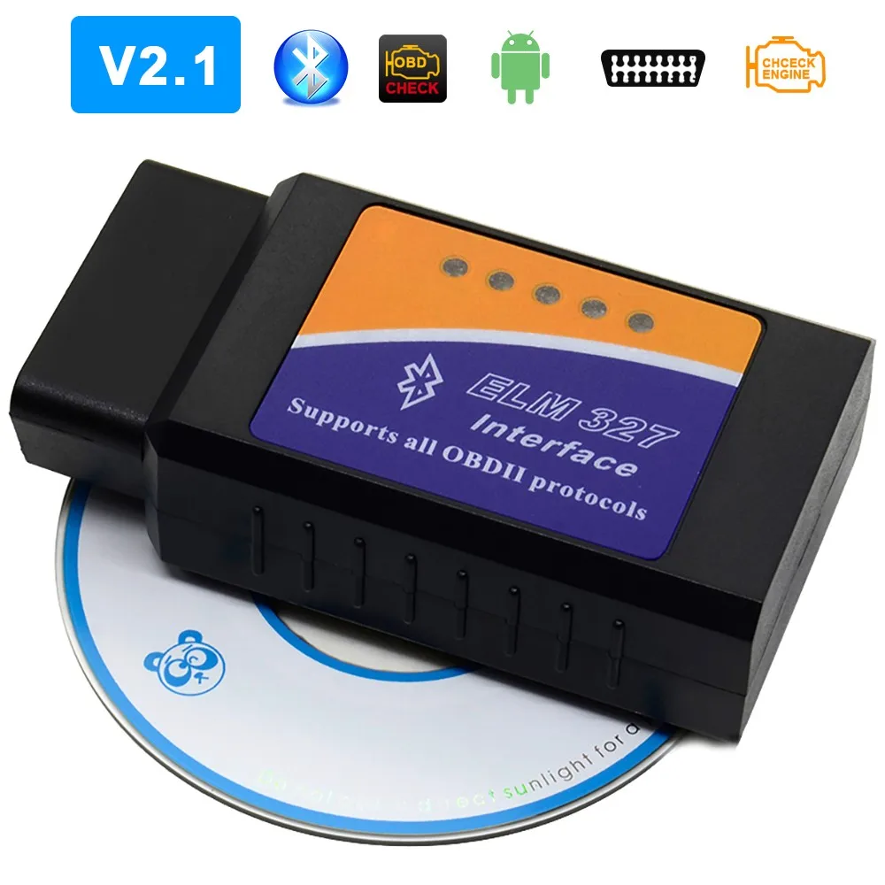 

Car Diagnostics Tool ELM327 V2.1 OBD 2 Bluetooth Scanner OBDII Code Reader for Android PC