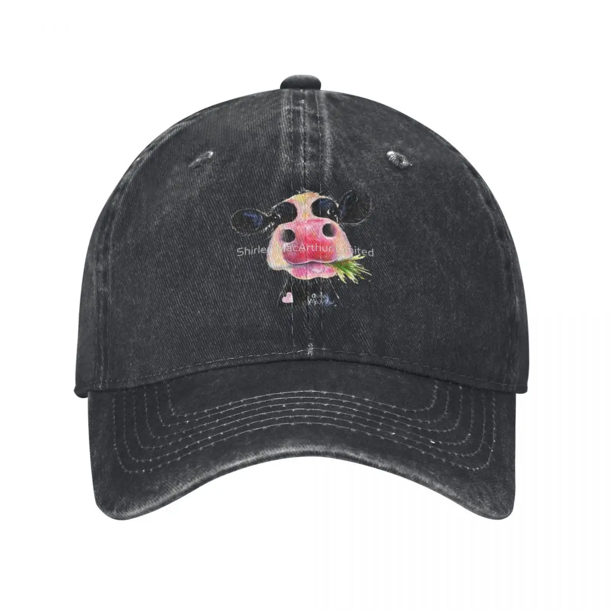 NOSEY COW PRiNT 'HURLEY BURLEY' BY SHiRLeY Fashion Baseball Cap Peaked Cap Men's Hat Women's Cap Sun Visor Ladies