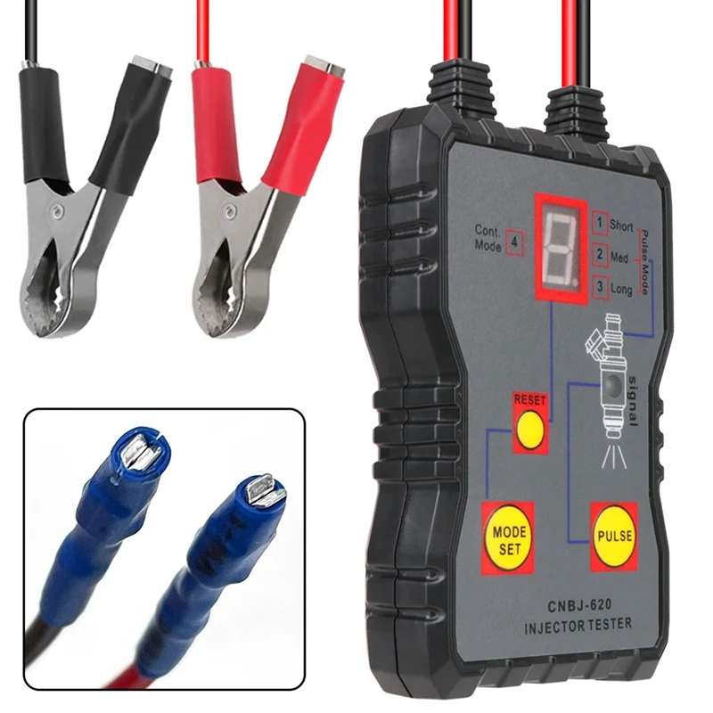 Injector Flush Cleaner Professional Car Fuel Injector Tester Fuel System Scan Tool 4 Pluse Mode Automotive Cleaning Kit