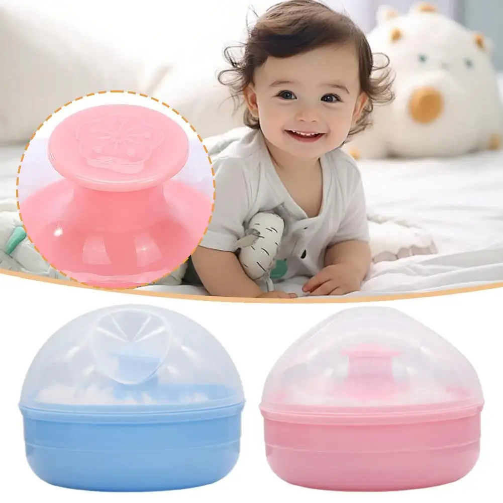 Fluffy Body After-bath Powder , Baby Care Face/body Powder Villus Container Puff V3k3