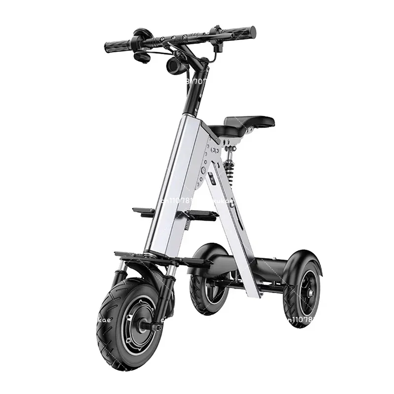 

350W Lightweight Folding Electric Scooter Two Parents and Children,fashionable Portable Mini Three-wheeled Scooter with Children