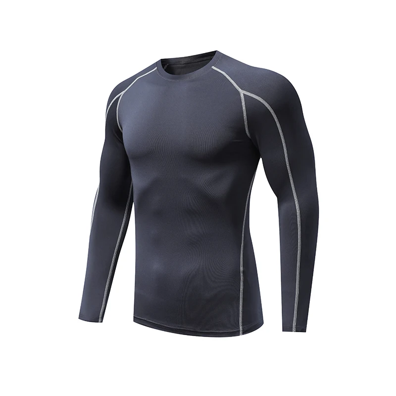 Men's Running Compression T-shirt Long sleeves Sport Tees Gym Fitness Sweatshirt Man Jogging Tracksuit Homme Athletic Shirts Top view 6