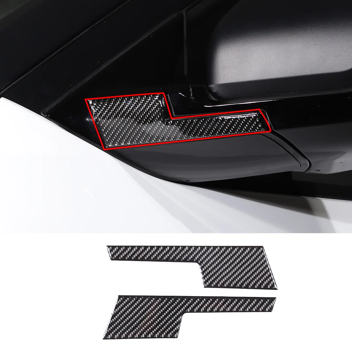 

rearview mirror anti-rub strip real For 22-23 Toyota Tundra carbon fiber soft car supplies