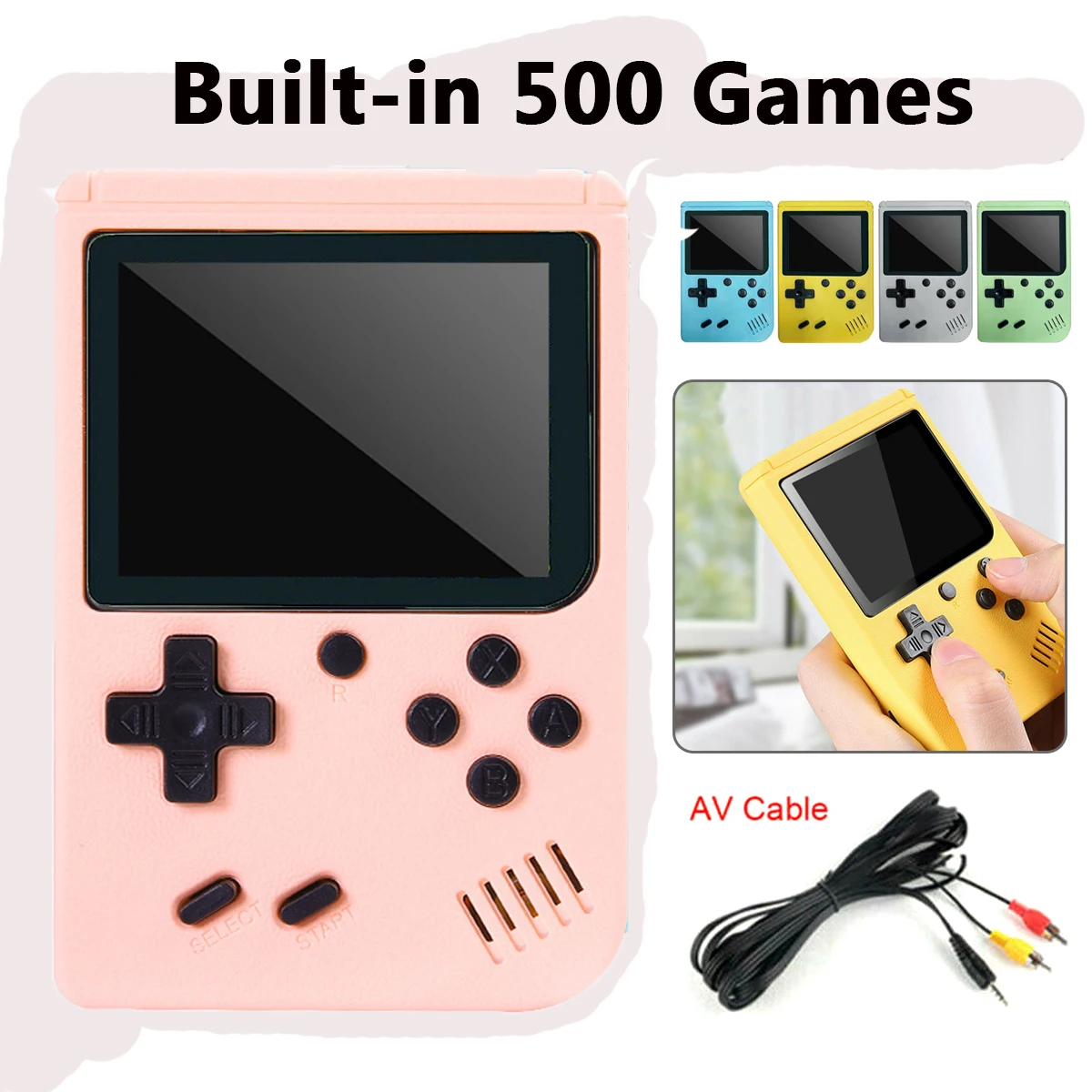 Built-in 500 Handheld Game Player 5.3-inch Handheld Classic arcade retro for Gameboy Output Emulator TV games Video Game Console