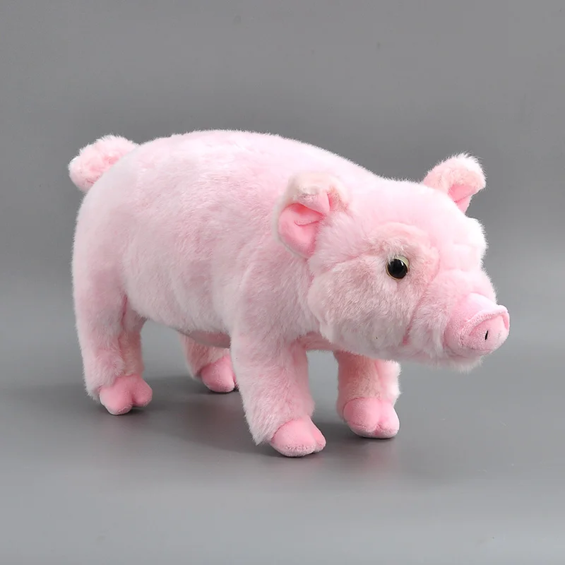 

35cm High Fidelity Simulated Sleeping Pink Pig Plush Toy Piggy Real Life Stuffed Animal Plush Toy Soft Doll Kawai Toy Gifts