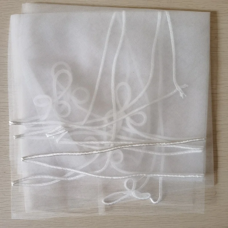 Bridal Veil Women's Simple Tulle Long Halloween Party Wedding Veil Ribbon For Marriage Registration Wedding Party