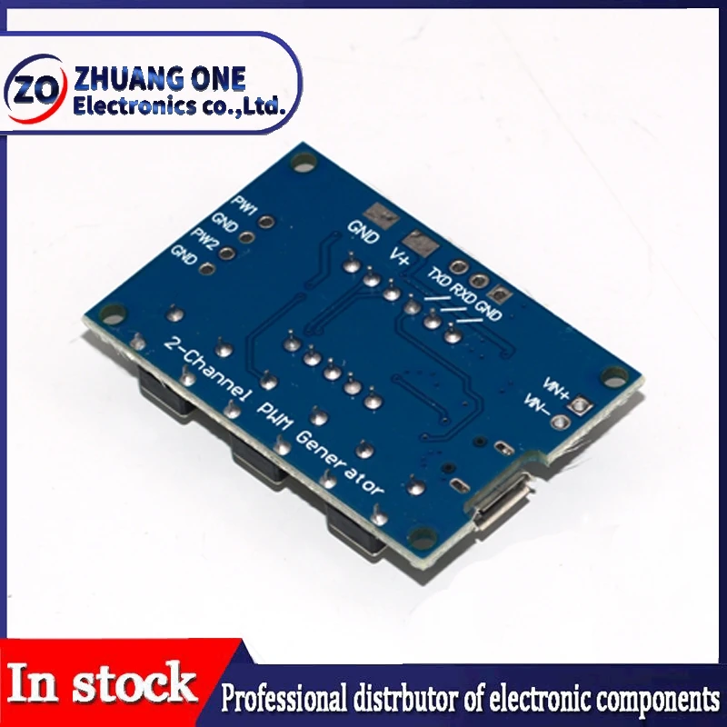 DC 5-30V Micro USB 5V Generatore PWM indipendente di potenza Modulo scheda frequenza impulsi ciclo di lavoro LED digitale a doppia via a 2 canali