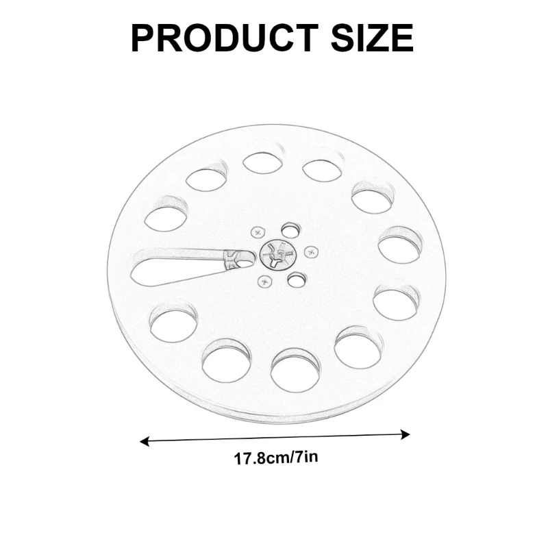 7Inch Empty Aluminum Tape Reel for 1/4Inch Tape Players with 11 Hole