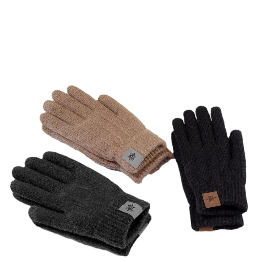 New Touchable Screen Winter Gloves Warm Knitted Driving Mittens Full Finger Full Finger Gloves Autumn Winter