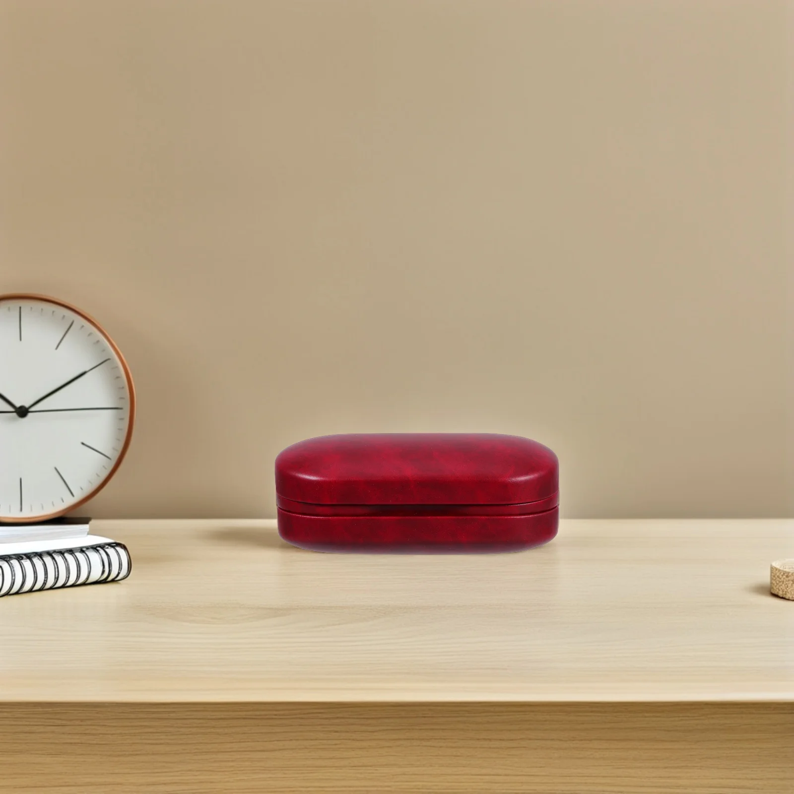 

PU Exterior Dual-Layer Glasses Case Portable Travel Spectacle Holder Hard Shell Eyeglass Organizer Sunglasses Storage