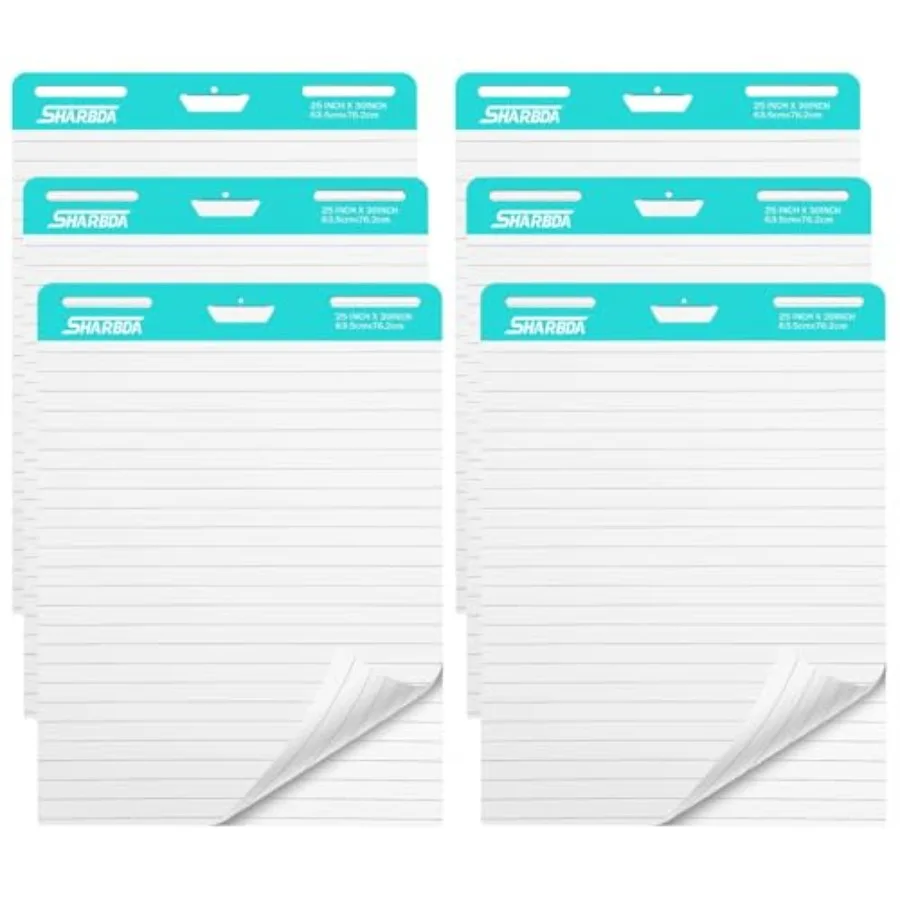 

Самоклеящаяся бумага для флипчартов Lined Sticky Easel Pad 25*30 дюймов, суперклейкая, устойчивая к выцветанию, микроперфорированная, отрывная, для классов