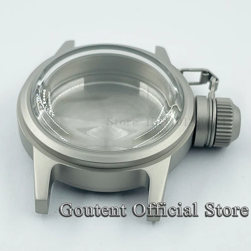 Goutent 36mm Frogman Duiken Zilver Zwart Horlogekast K1 Deksel Glas Voor NH35/36/4R/6R Beweging Fit 28.5MM Wijzerplaat