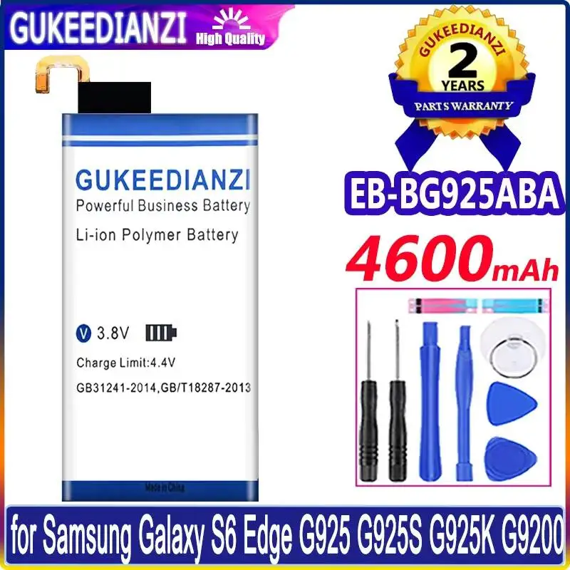 4600mAh Premium Replacement Mobile Phone Battery EB-BG925ABE EB-BG925ABA For Samsung Galaxy S6 Edge G925 G925S G925K G9200