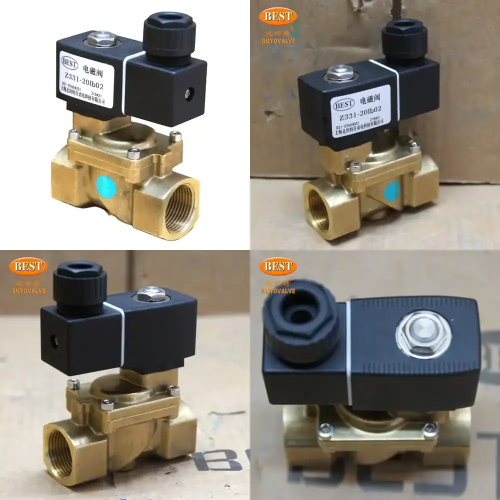 Valve Z331 Brass 2/2 Two Way Pilot Operated Diaphragm Normally Closed NC air Water Oil 12v 24v 220v 110v Ac Dc Solenoid Valve