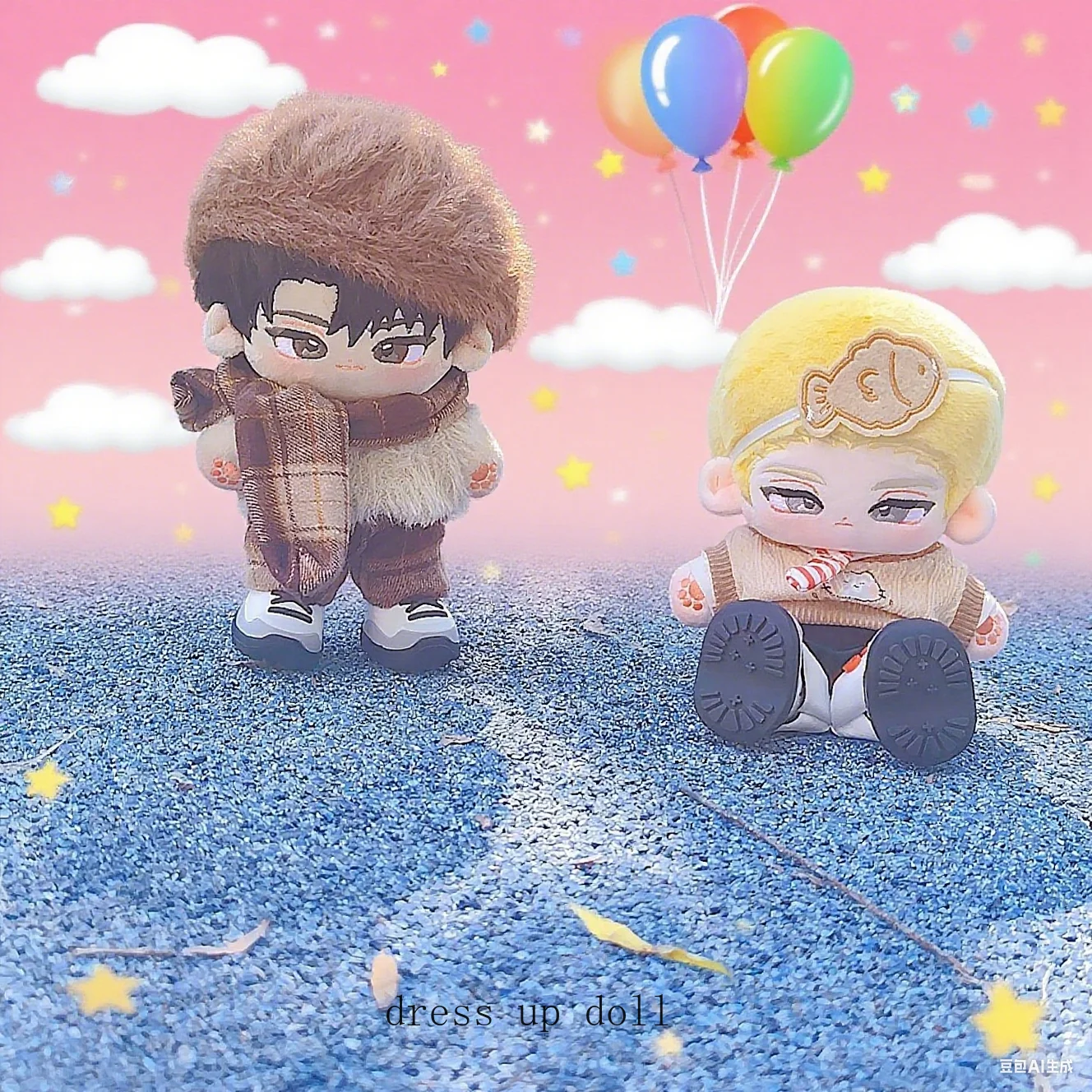

Shutline Korea Manga Character BL Handsome Boy Plush Doll Body Dress Up Clothes Plushies Stuffed Toys Figures Birthday Gift 20cm