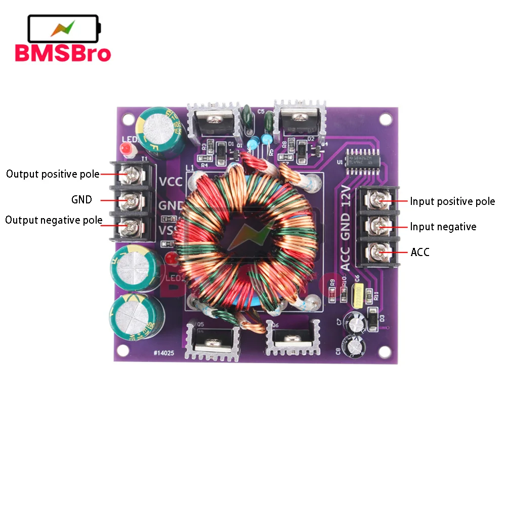 12V to positive and negative 24V DC-DC single DC subwoofer car car audio amplifier boost dual power supply board 3A