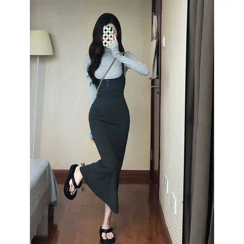 2023 Summer Sexy Women Sets Fishtail Dress High Waist Slim Buttock Covering Cotton Soft New Design Fashion for Girls