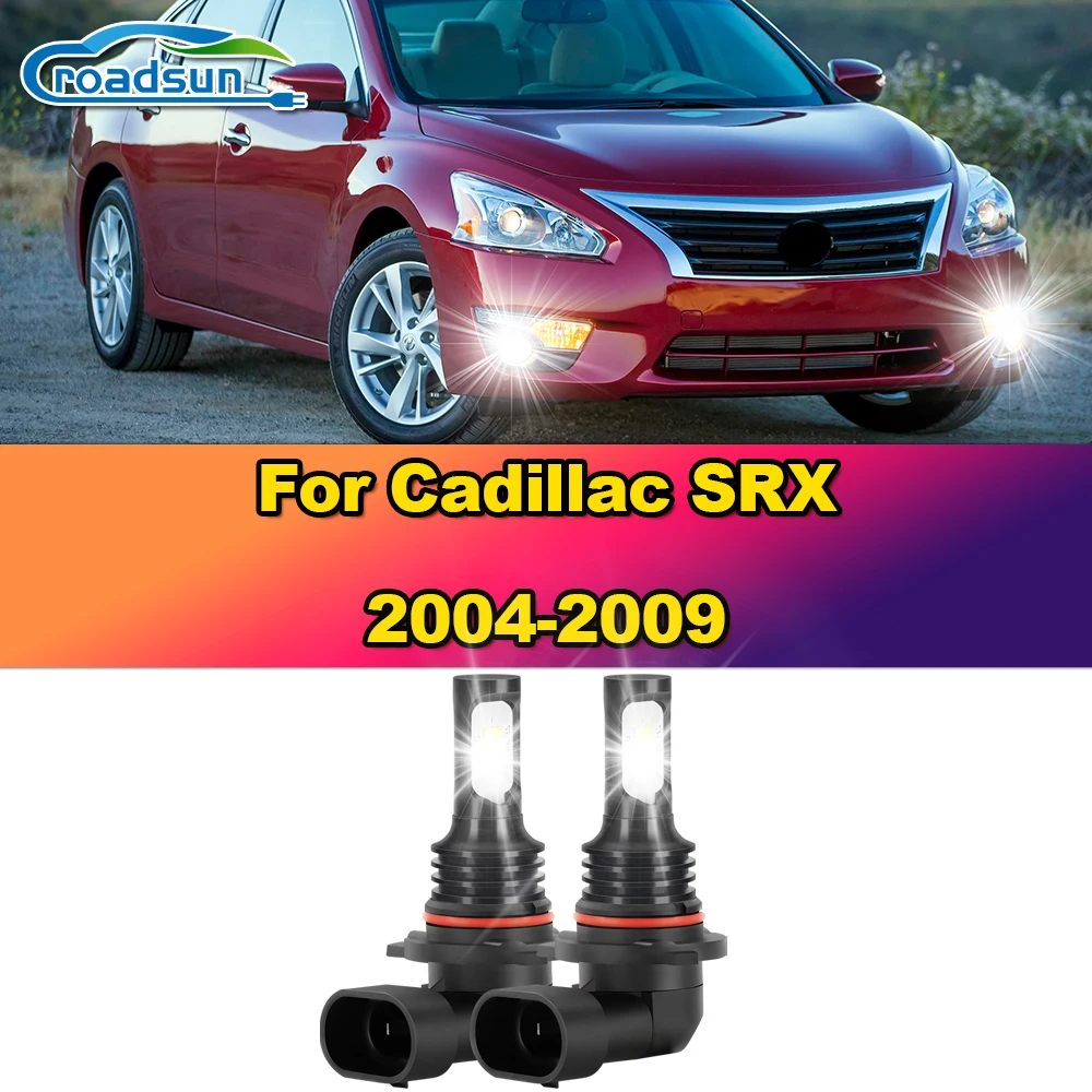 2Pcs 9005 HB3 LED Fog Lights Bulbs 100W 12000LM IP67 Car Fog Lamps 12V 6000K For Cadillac SRX 2004 2005 2006 2007 2008 2009