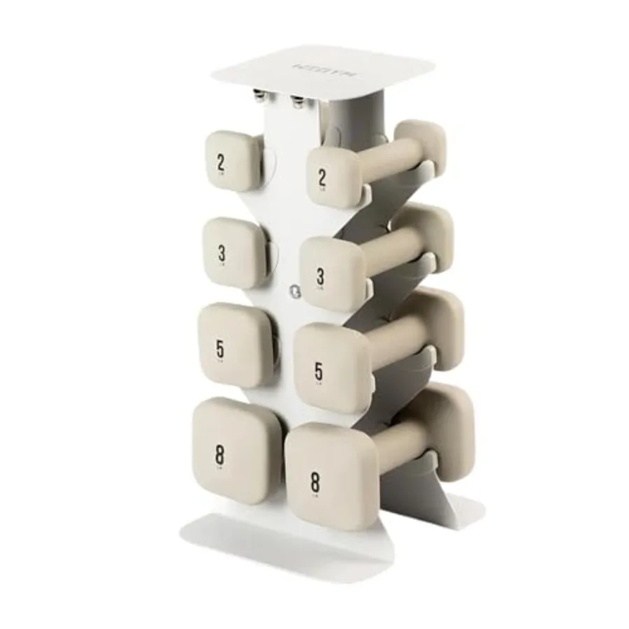 

Гантели SafeGrip Square с нескользящими ручками для домашнего спортзала, отделка под песчаник, набор 2+3+5+8 фунтов, с подставкой из песчаника, нескользящие