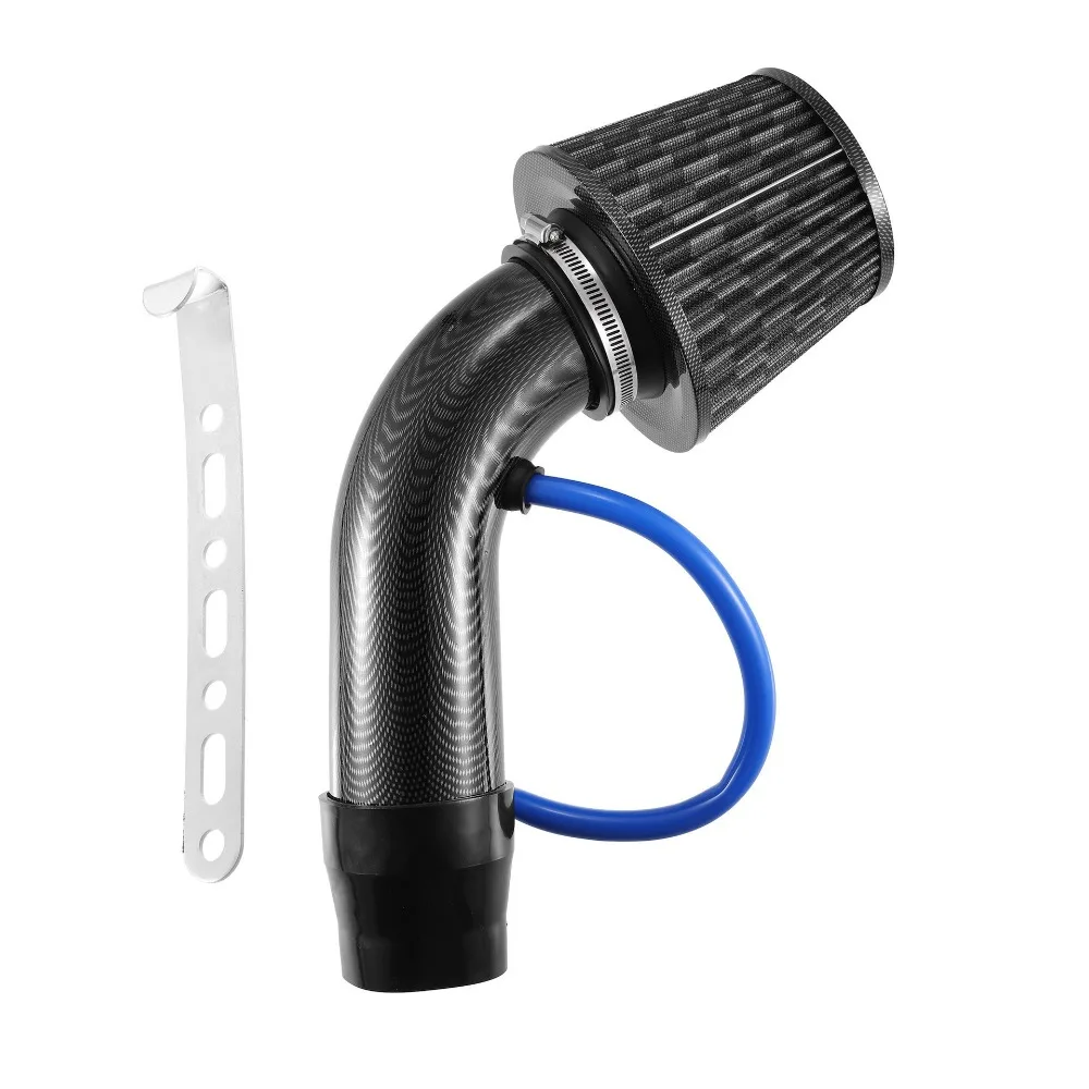 Universal Carbon Fiber Cold Air Intake Kit High Flow Racing Cone Air Filter Sport Car Air Intake Modification Parts