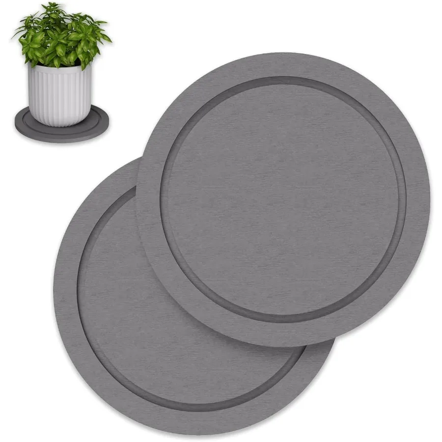 

Plant Saucer for Indoors 2 Pack 8 Inch Instantly Dry Diatomaceous Earth Plant Trays Stone Plant Pot Saucers Drip Drainage Tray