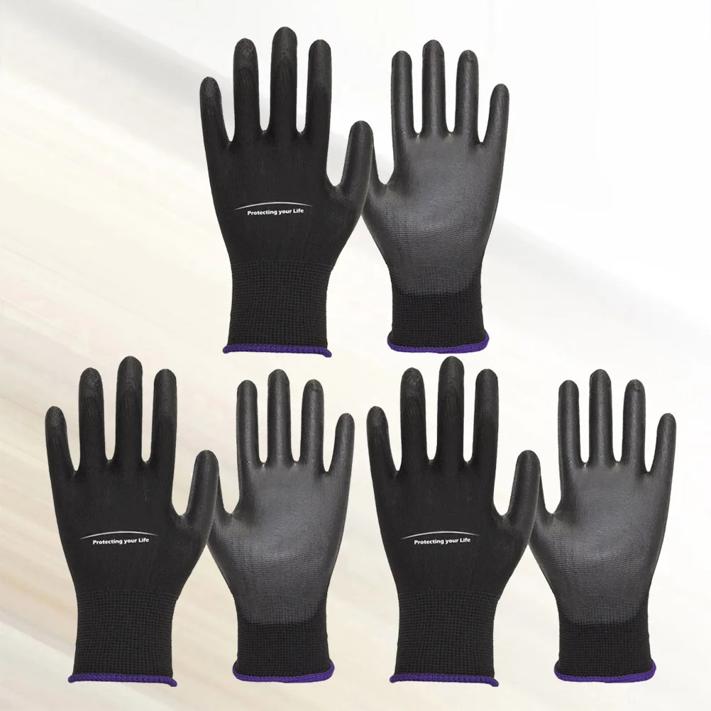 

3 Pairs Durable Work Gloves Waterproof Wear-Resistant Protective Gloves Multipurpose for Men & Women Indoor Outdoor Use